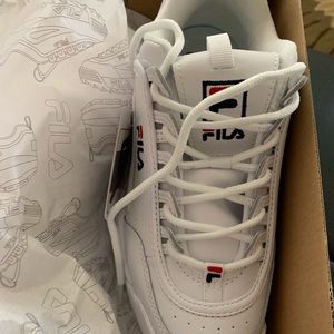 Fila white shoes